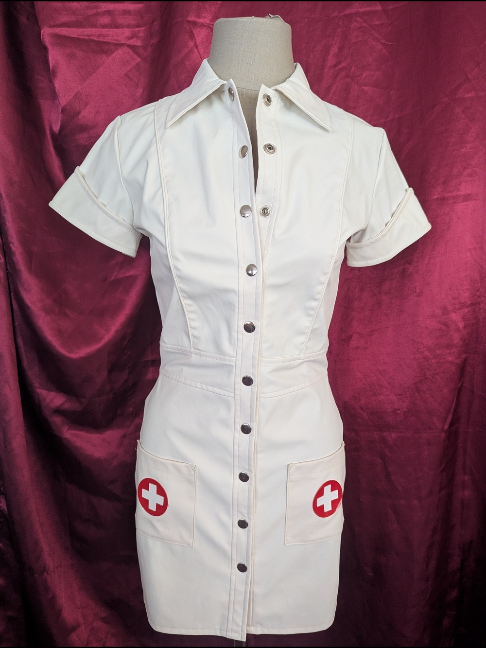 Nurse Costume Dress Vintage Halloween Dress Up Cosplay Sz Small